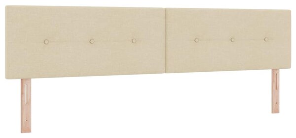 Postel s boxspringem s čelo Krémová 200 x 200 cm textil 3338718