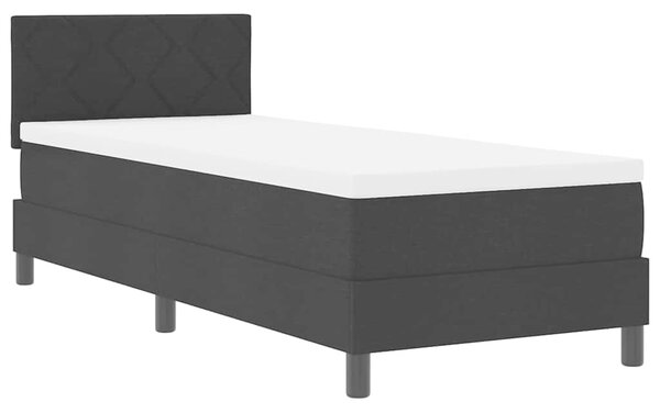 Postel s boxspringem s čelo Černý 80 x 200 cm textil 3338722