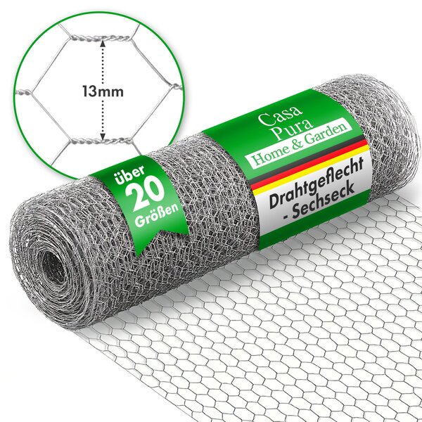Plot z pozinkovaného drátu Opláštění z králičího drátu Velikost oka: 13 mm Výška: 50 cm Délka: 10 m