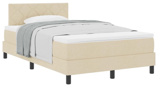 Postel s boxspringem s polštářem Krémová 120 x 190 cm textil 3338753
