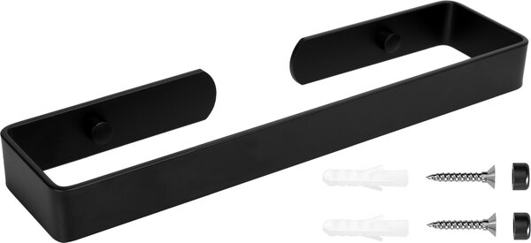 Kovový nástěnný věšák Kasos 30 cm černý loft