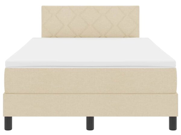 Postel s boxspringem s polštářem Krémová 120 x 190 cm textil 3338753