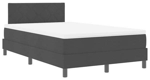 Postel s boxspringem s čelo Černý 120 x 190 cm textil 3338750