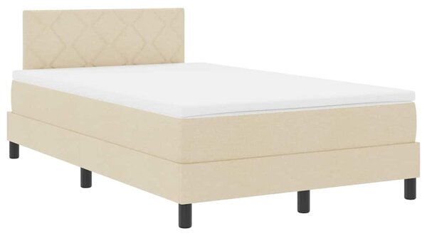 Postel s boxspringem s polštářem Krémová 120 x 190 cm textil 3338753
