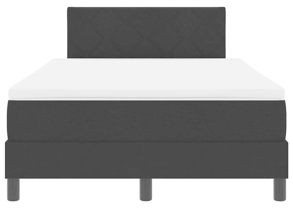 Postel s boxspringem s čelo Černý 120 x 190 cm textil 3338750