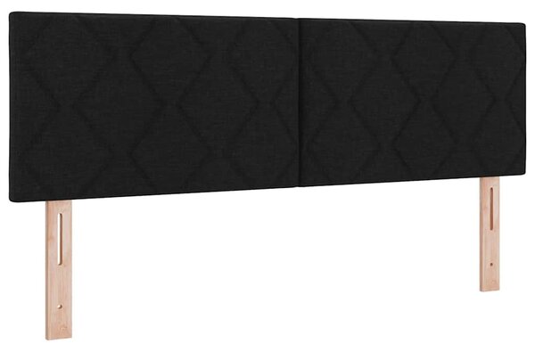 Postel s boxspringem s polštářem Černá 140 x 190 cm textil 3338995