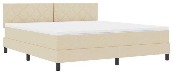 Postel s boxspringem s polštářem Krémová 180 x 200 cm textil 3338788