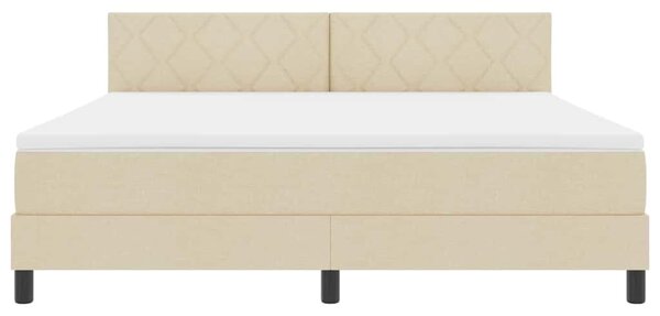 Postel s boxspringem s polštářem Krémová 180 x 200 cm textil 3338788