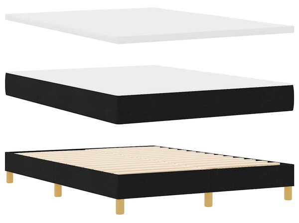 Postel s boxspringem s polštářem Černá 140 x 190 cm textil 3338995