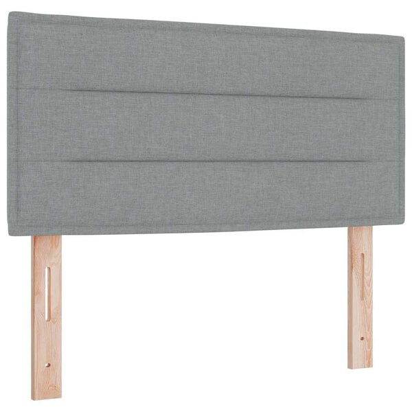 Postel s boxspringem s matrací Světle šedá 200 x 80 cm textil 3341195