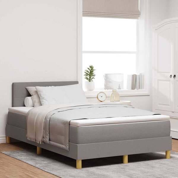 Postel s boxspringem s polštářem Taupe 120 x 190 cm textil 3338906