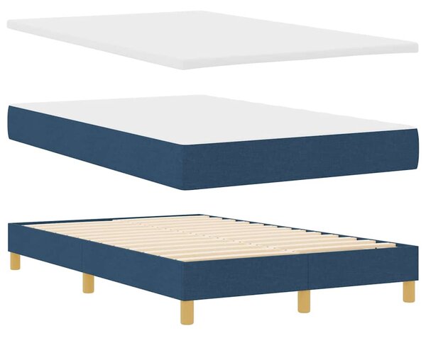 Postel s boxspringem s polštářem Modrá 120 x 190 cm textil 3338908