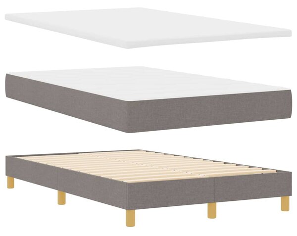 Postel s boxspringem s polštářem Taupe 120 x 190 cm textil 3338906