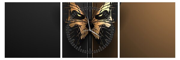 Obraz - Motýl smrti (s hodinami) (90x30 cm)