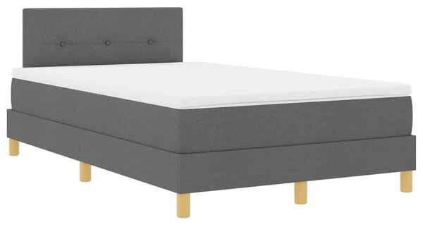 Postel s boxspringem s polštářem Tmavě šedá 120 x 190 cm textil 3338903