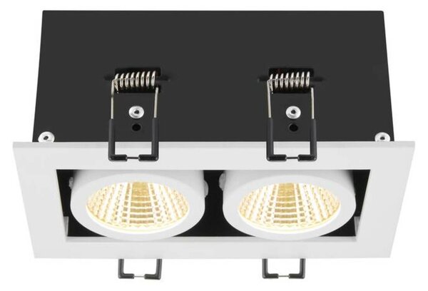 BIG WHITE SLV KADUX stropní zápustné svítidlo, double, 3000 K, 38°, IP 20, čtvercové, bílá 1007560