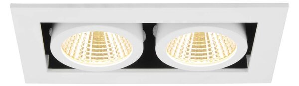 BIG WHITE SLV KADUX stropní zápustné svítidlo, double, 3000 K, 38°, IP 20, čtvercové, bílá 1007560