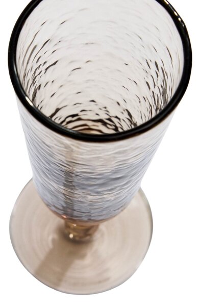 Kave Home Hnědá sklenice na sekt Sileia