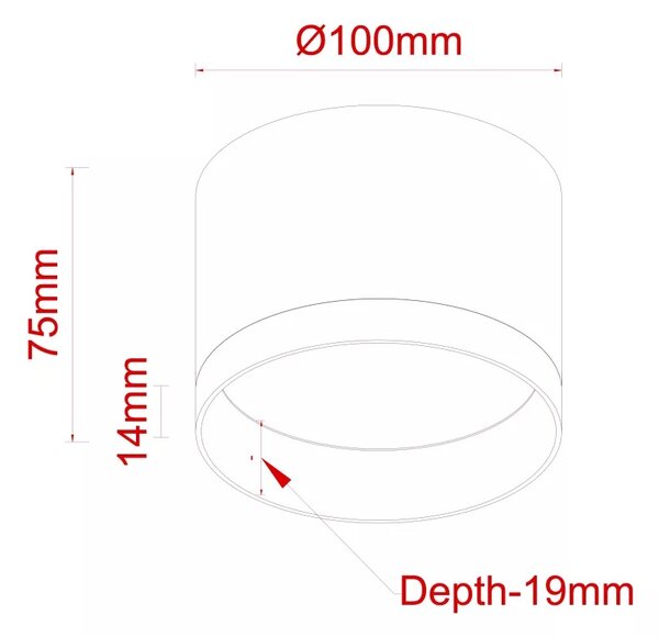 LED bodové svítidlo Minalox UGR pr.10cm,, 12W, CCT 1800-4500K, 24V, IP54 Barva: Černá