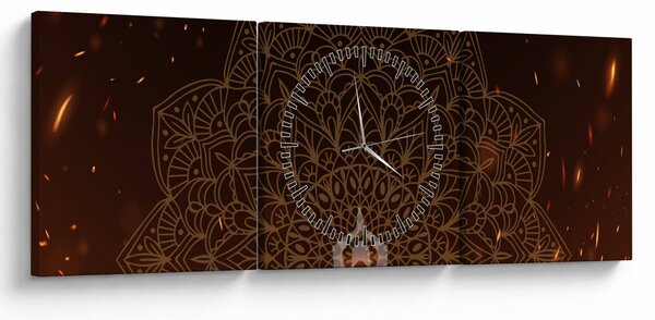 Obraz - Meditace (s hodinami) (90x30 cm)