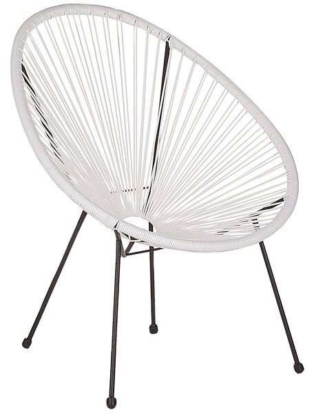 Židle z umělého ratanu ø 70 cm bílá ACAPULCO II