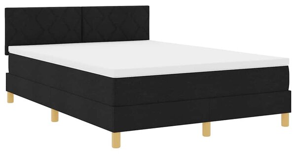 Postel s boxspringem s polštářem Černá 140 x 190 cm textil 3338995