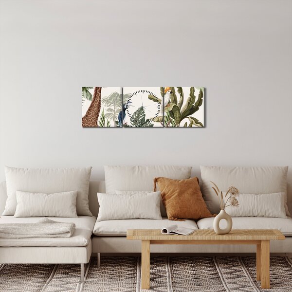 Obraz - Obyvatelé Afriky (s hodinami) (90x30 cm)