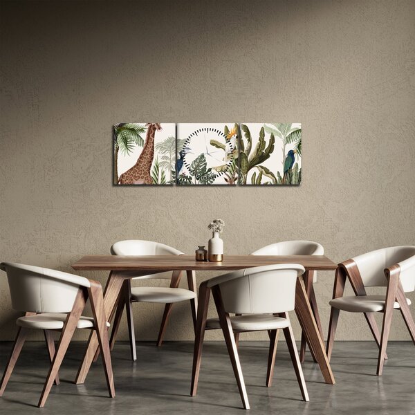 Obraz - Obyvatelé Afriky (s hodinami) (90x30 cm)
