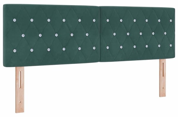 Postel s boxspringem s čelo Tmavě zelená 200 x 140 cm samet 3341417