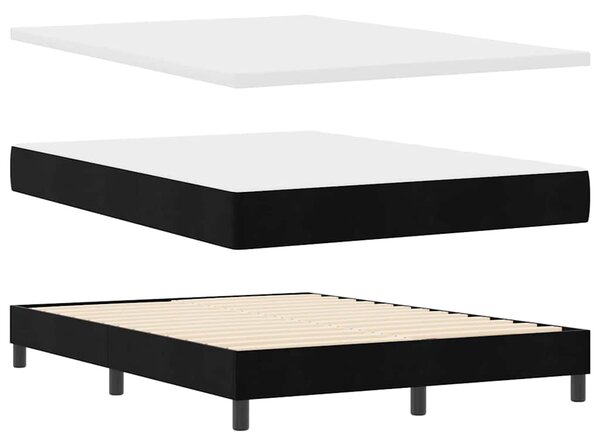 Postel s boxspringem s čelo Černý 200 x 160 cm samet 3341530