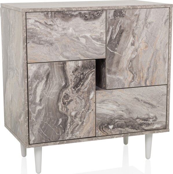 Hjh LIVING Komoda se 2 zásuvkami LYKKJA Příborník 77,0 x 72,0 x 39,5 cm