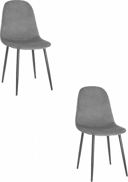 Židle Valora COMO tmavě šedá x2 | Stylový pár židlí pro bytové zařízení