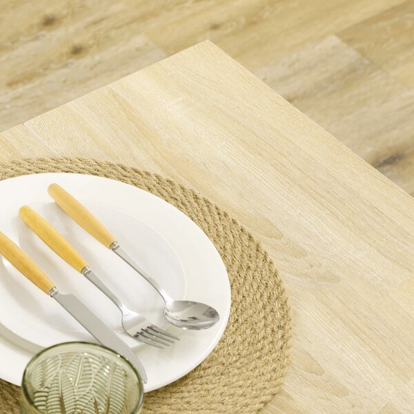 HOMCOM jídelní stůl pro 4-6 osob, obdélníkový, moderní styl, nosnost 50 kg, 120 cm D x 69 cm Š x 75 cm V, dub | Aosom
