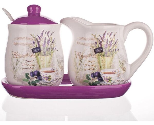Keramická mléčenka a cukřenka Lavender, BANQUET