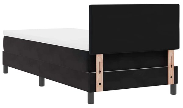 Postel s boxspringem s čelo Černá 90 x 200 cm samet 3339148