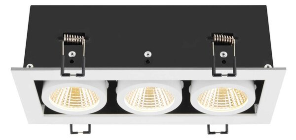 BIG WHITE SLV KADUX stropní zápustné svítidlo, triple, 3000 K, 38°, IP 20, čtvercové, bílá 1007568