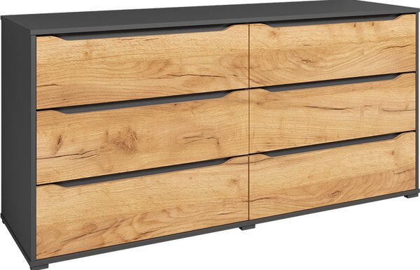 Příborník Vicco Ruben Zlatý mocný dub 48 x 77.6 cm se zásuvkami, Model 41620