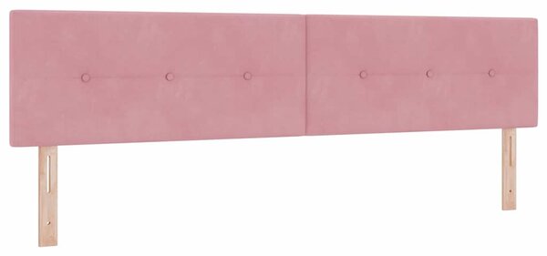 Postel s boxspringem s čelo Růžová 200 x 200 cm samet 3339199