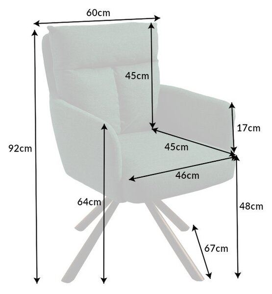 Designová otočná židle Maddison II zelená
