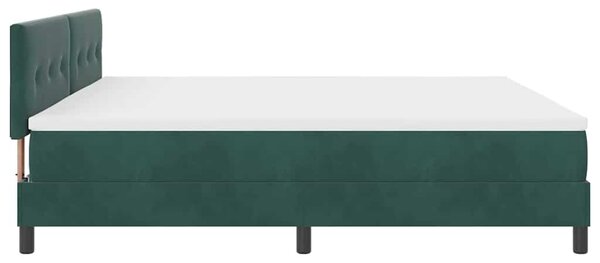 Postel s boxspringem s čelo Tmavě zelená 200 x 200 cm samet 3339197
