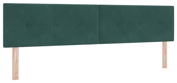 Postel s boxspringem s čelo Tmavě zelená 200 x 200 cm samet 3339197