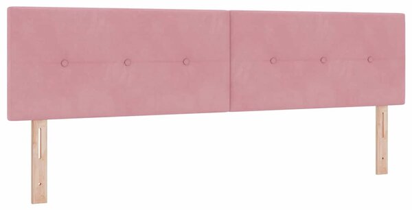 Postel s boxspringem s čelo Růžová 180 x 200 cm samet 3339193
