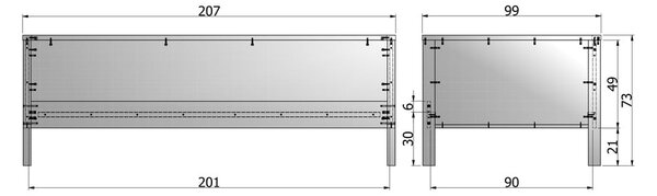 Zelená jednolůžková postel 90x200 cm Nikki – WOOOD