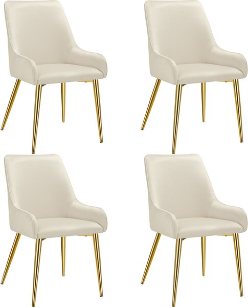 Čalouněná židle tectake® Avane v sametovém vzhledu, čalouněná 52 x 61 x 89 cm