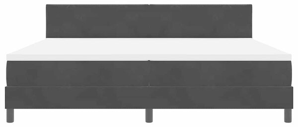 Postel s boxspringem s čelo Černá 200 x 200 cm samet 3339262