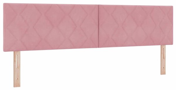 Postel s boxspringem s čelo Růžová 200 x 180 cm samet 3341539