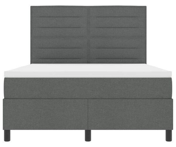 Postel s boxspringem s matrací Tmavě šedá 140 x 190 cm textil 3339309