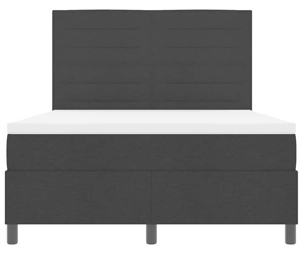 Postel s boxspringem s matrací s čelo Černá 140 x 190 cm textil 3339310