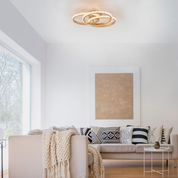 JUST LIGHT. 14734-60 - LED Stropní svítidlo GLITRA LED/37W/230V pr. 50 cm zlatá