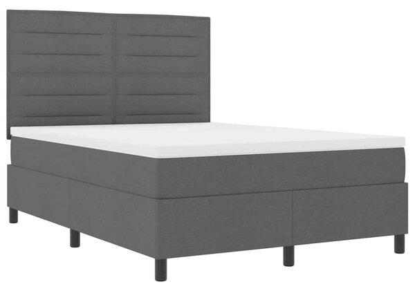Postel s boxspringem s matrací Tmavě šedá 140 x 190 cm textil 3339309